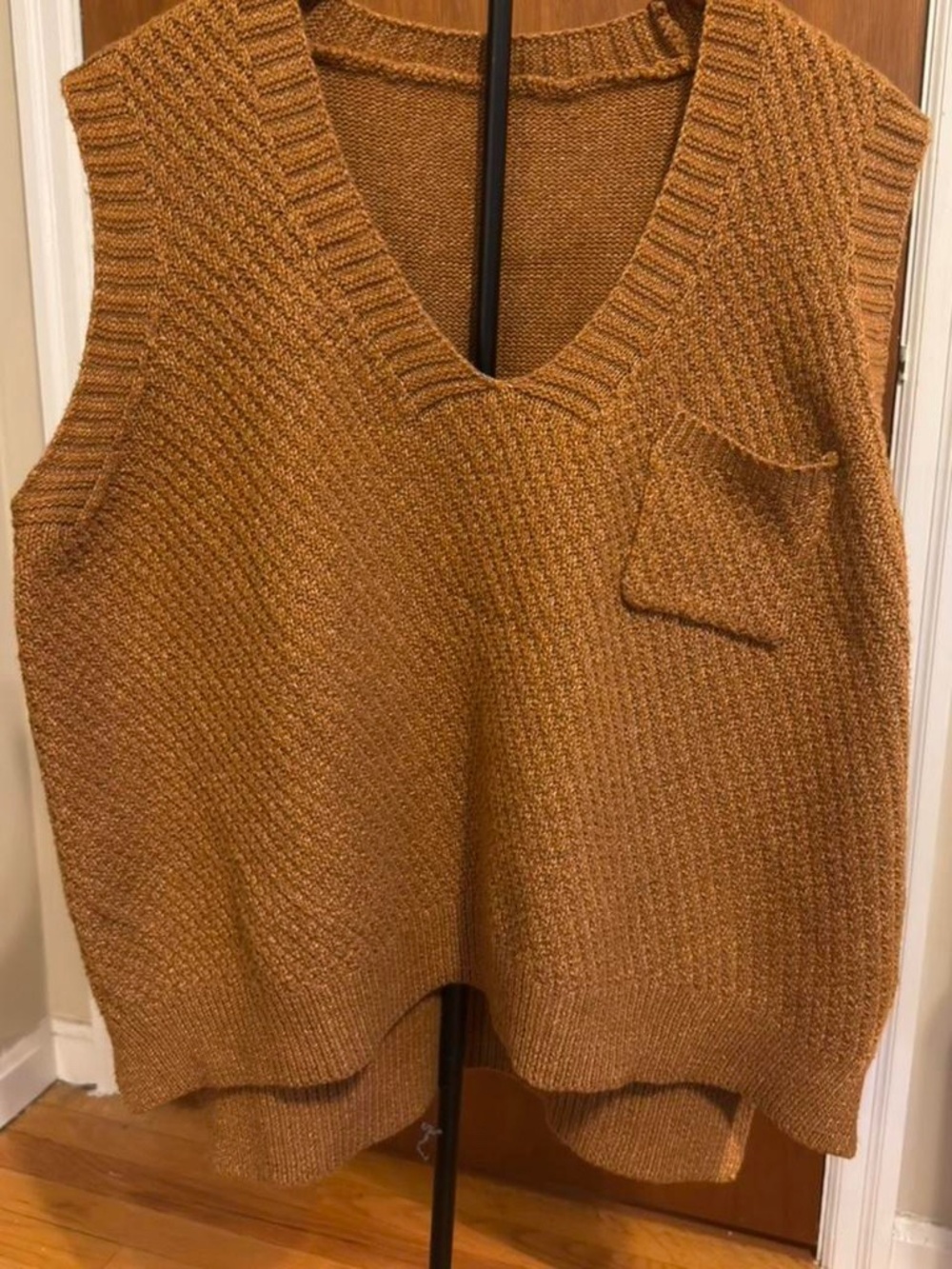 Women's Brown and Gold Vest